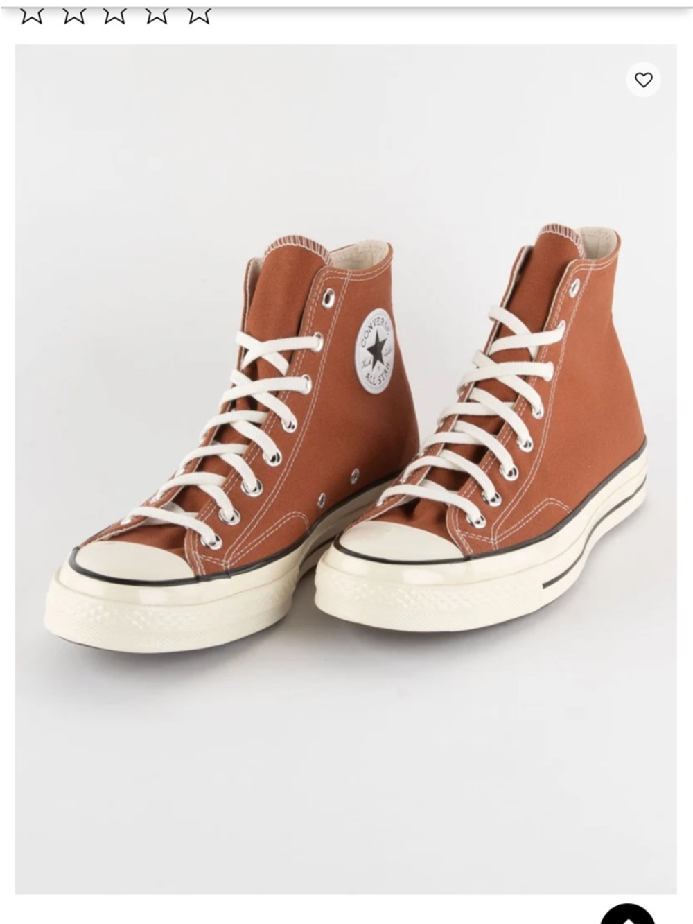 NWOT chuck taylor Converse High Top Sneakers - Burnt Orange with Cream Sole